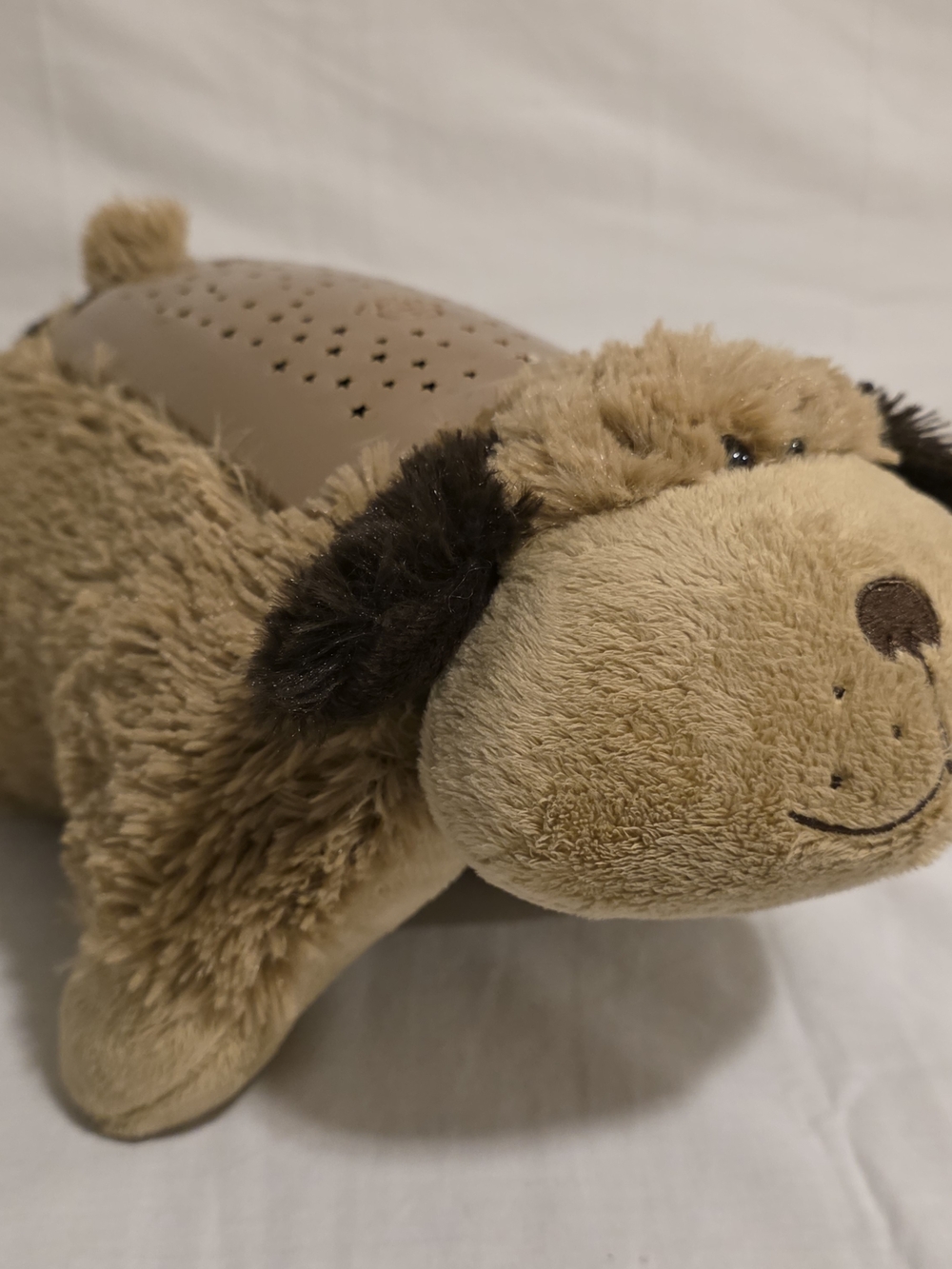 Pillow Pet Dream Lite Brown Puppy Plush Nightlight Color Change NO BATTERY COVER